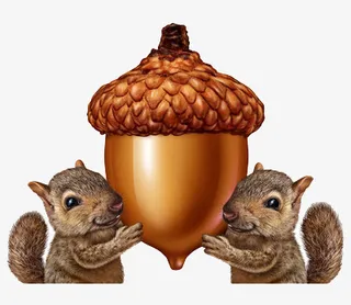 松鼠抱着坚果免抠
