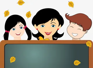 矢量卡通学生免抠