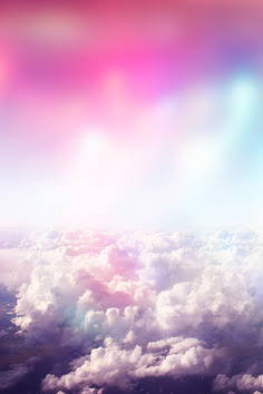彩色梦幻天空云彩免抠