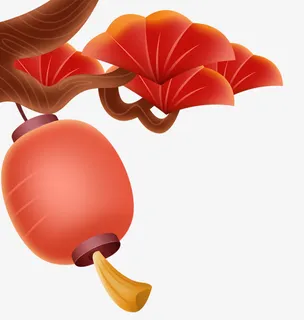 喜庆红灯笼新年吉祥装饰物免抠