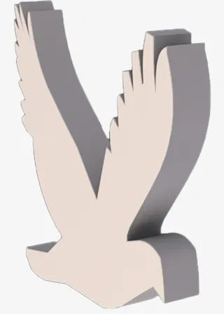 c4d白色老鹰免抠