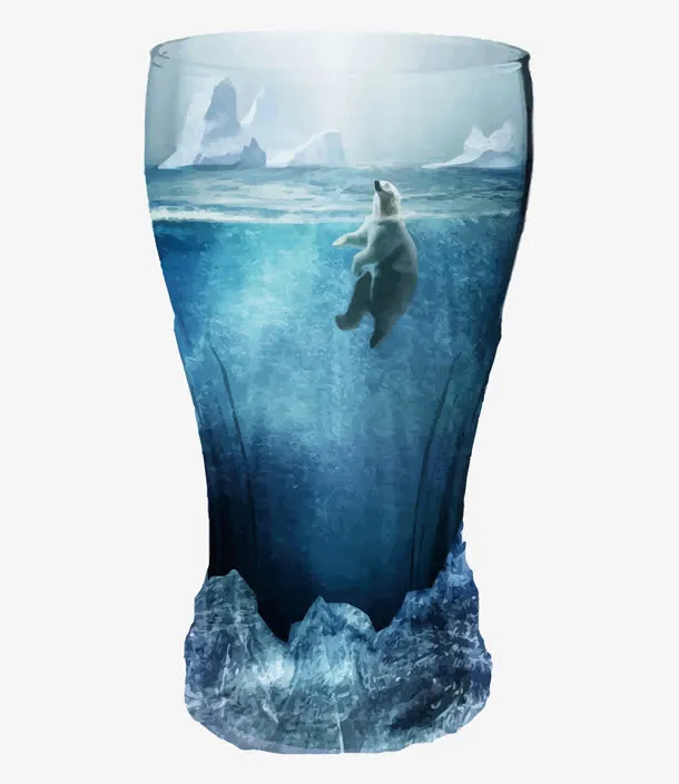 矢量杯子里的北极免抠