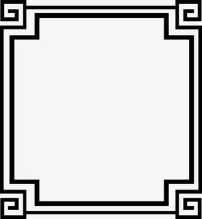 古典黑色边框免抠