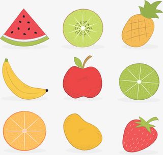 扁平化可爱水果免抠