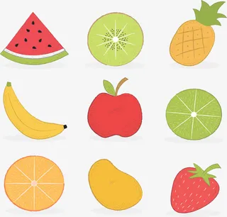 扁平化可爱水果免抠