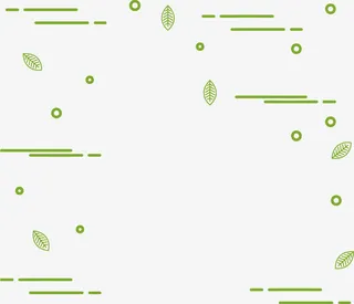 绿色线条树叶免抠