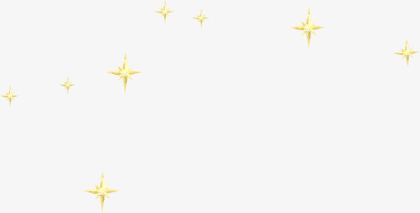 梦幻金色闪耀星星免抠