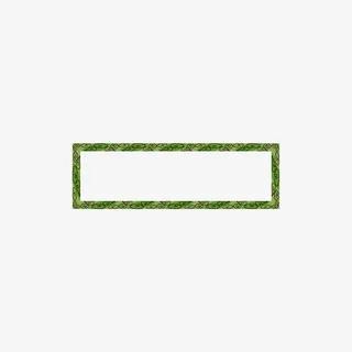 绿色祥云花纹边框免抠