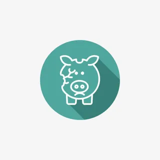 破产破碎的储钱罐免抠