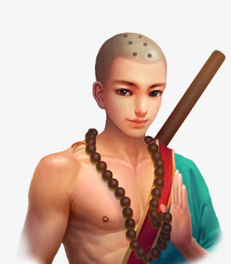 立绘半身像武僧和尚免抠