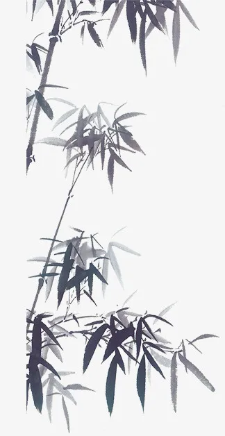水墨素材 水墨元素 水墨柱子免抠