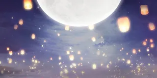 古风游戏背景千灯高清