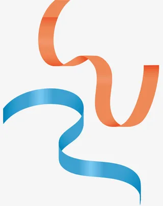 精美飞舞缎带免抠