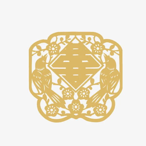 喜字 双喜 喜鹊装饰免抠