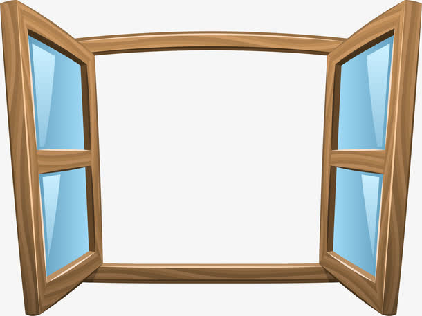 卡通矢量窗户免抠