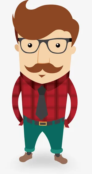 扁平商务男士免抠