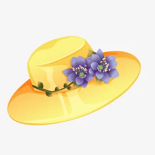 卡通草帽免扣素材免抠