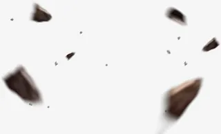 岩石褐色石块石头运动漂浮免抠