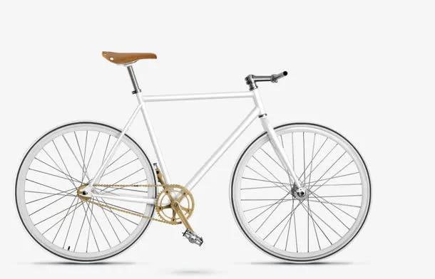 白色自行车免抠