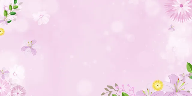 春季春天小清新 绿植 花朵 背景高清