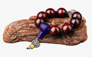 小叶紫檀金星2.0佛珠手串免抠