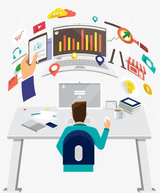 矢量创意商务办公室免抠