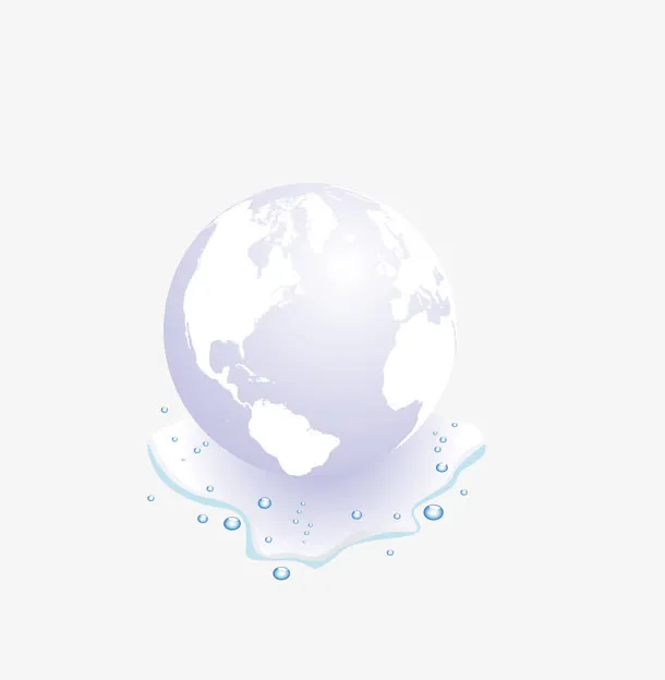 半透明地球水纹路免抠