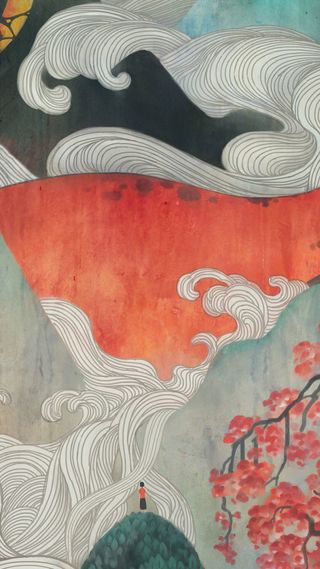 手绘大鱼海棠H5背景素材高清