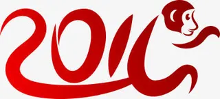 红色猴年2016春节素材免抠