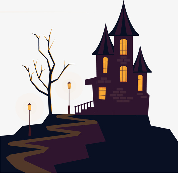 万圣节城堡免抠