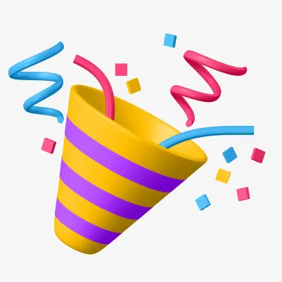 3D立体礼花表情包免抠