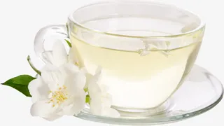 透明茉莉花茶免抠