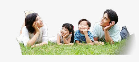 一家四口其乐融融免抠