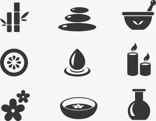 一组SPA纯黑图标免抠