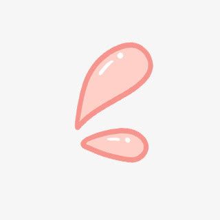 可爱少女卡通手绘粉水滴免抠
