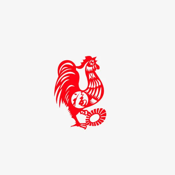 剪纸鸡免抠
