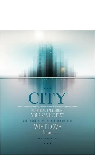 抽象城市剪影背景高清