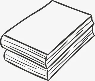 2本手绘书籍免抠