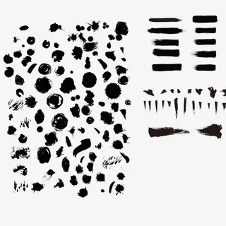 毛笔笔刷笔触大集合免抠