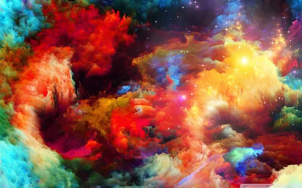 七彩色云彩光效星光免抠