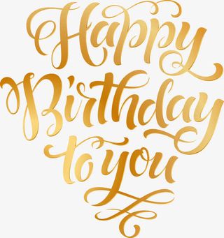 祝你生日快乐英文字体矢量图免抠