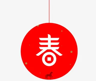 卡通红色新春背景装饰