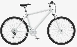 时尚白色单车设计矢量图免抠