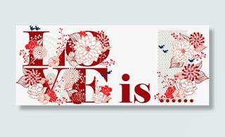 LOVE花朵印花底纹免抠