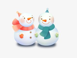 二十四节气之冬季立冬雪人免抠