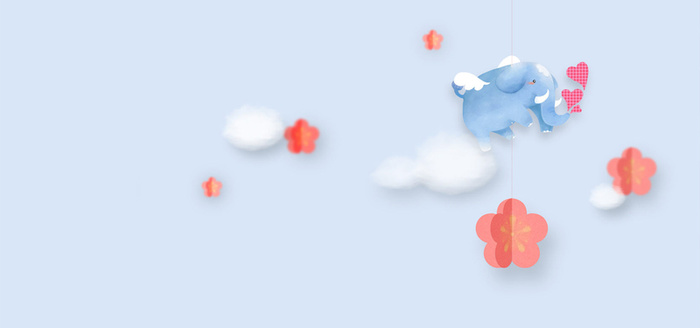 卡通小象背景图高清