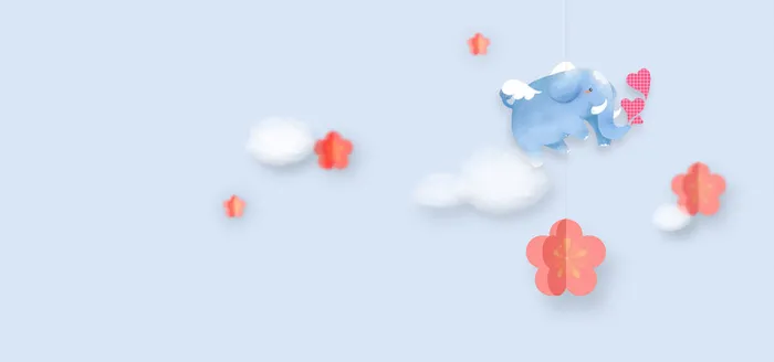 卡通小象背景图高清