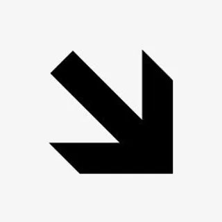 右下斜箭头图标免抠标签元素