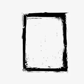 墨迹毛笔框中国风素材免抠