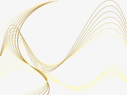 金色闪耀曲线免抠